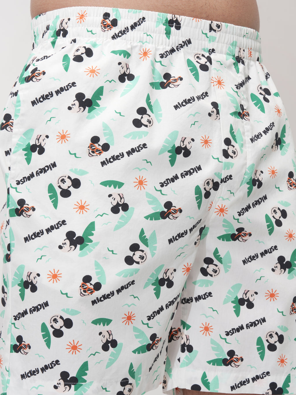 Disney By Highlander Men White Mickey Mouse Shirt With Shorts Co-Ords - White - Image 8