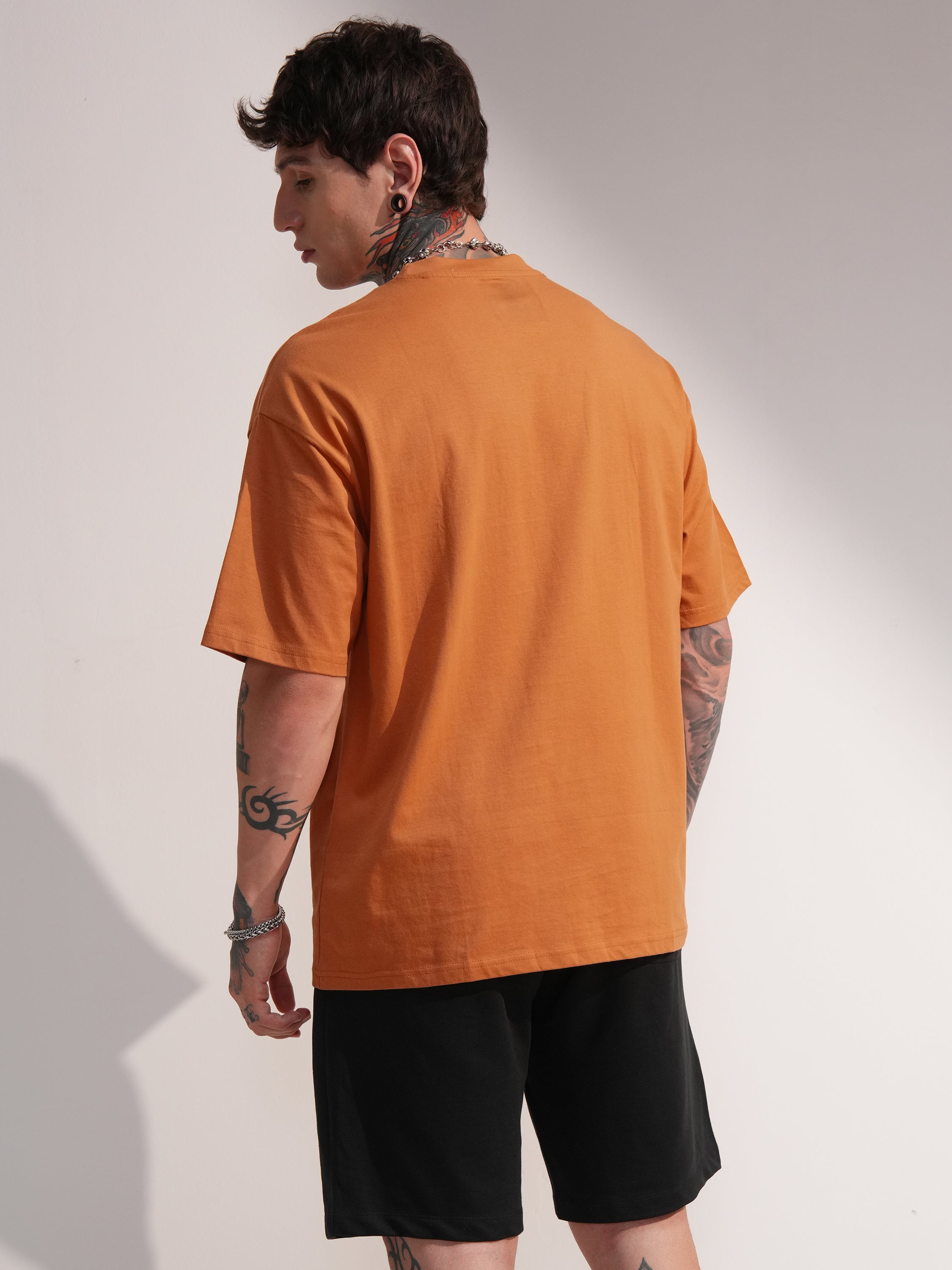 Disney By Highlander Men Rust Mickey Mouse T-Shirt With Shorts Co-Ords - Rust - Image 3