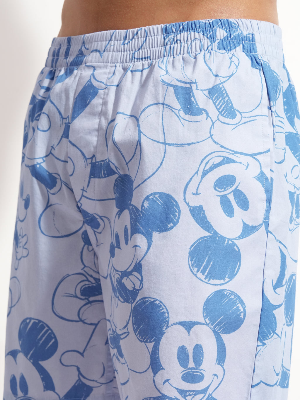 Disney By Highlander Men Blue Mickey Mouse Shirt With Shorts Co-Ords - Blue - Image 7