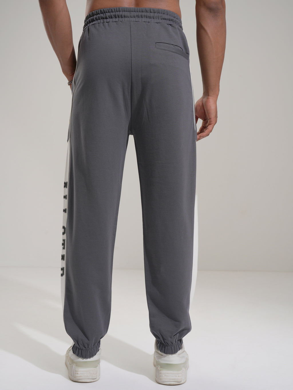 Disney By Highlander Men Grey Mickey Mouse Loose Fit Solid Joggers - Grey - Image 3