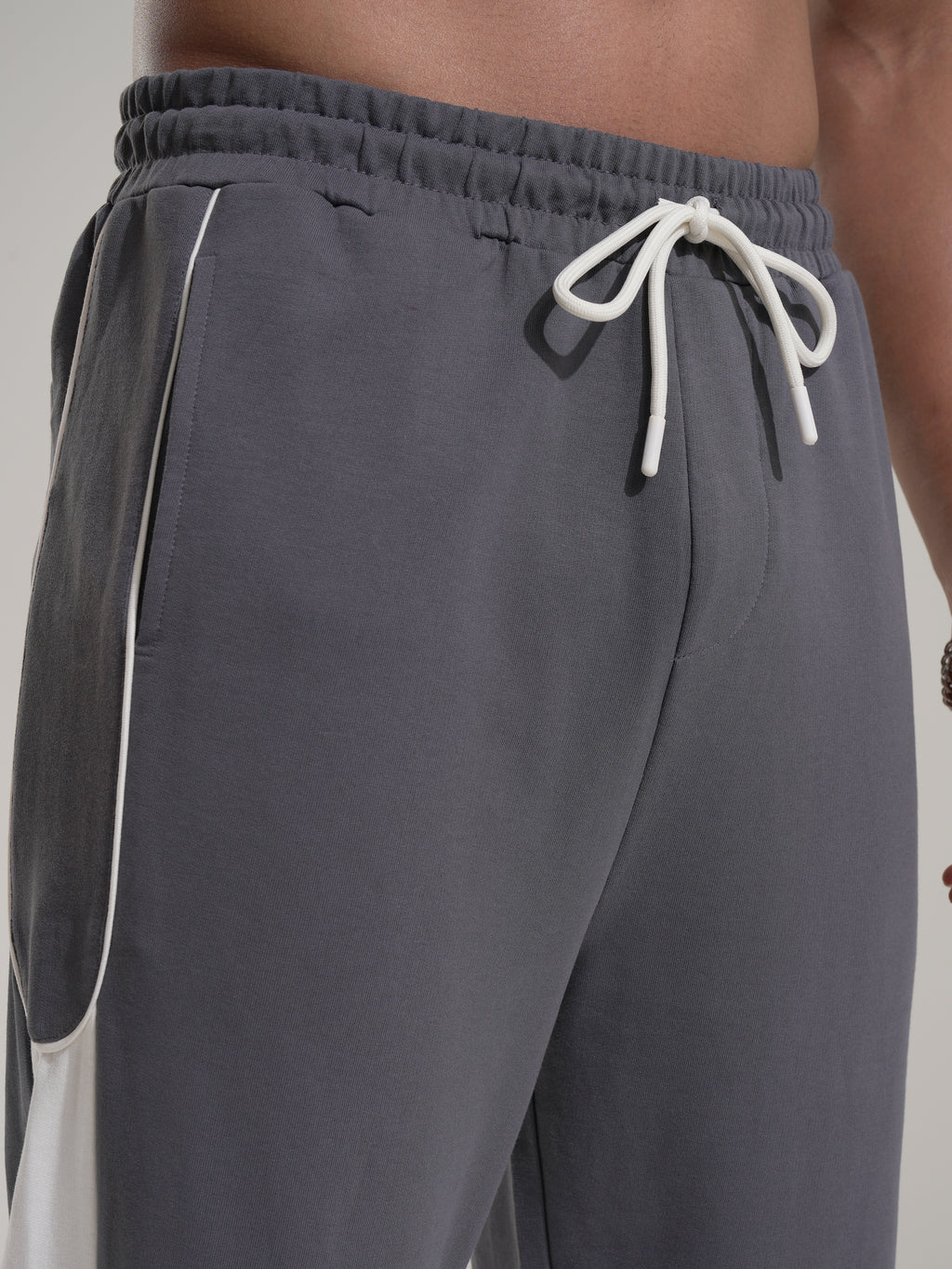 Disney By Highlander Men Grey Mickey Mouse Loose Fit Solid Joggers - Grey - Image 5