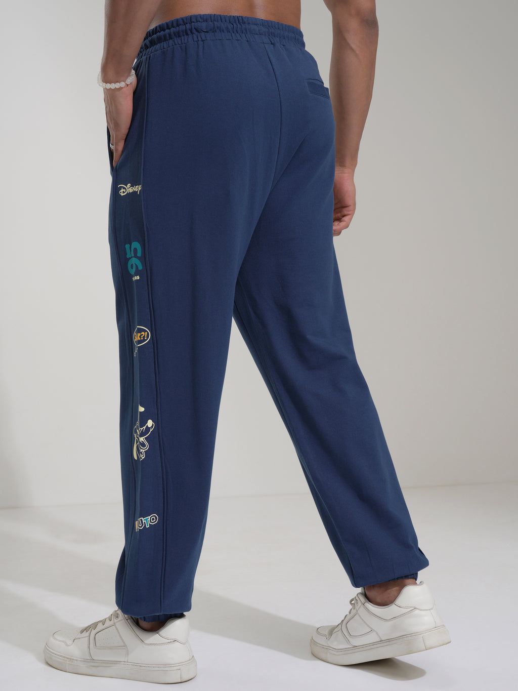 Disney By Highlander Men Navy Blue Pluto Regular Fit Printed Casual Trouser - Navy Blue - Image 3