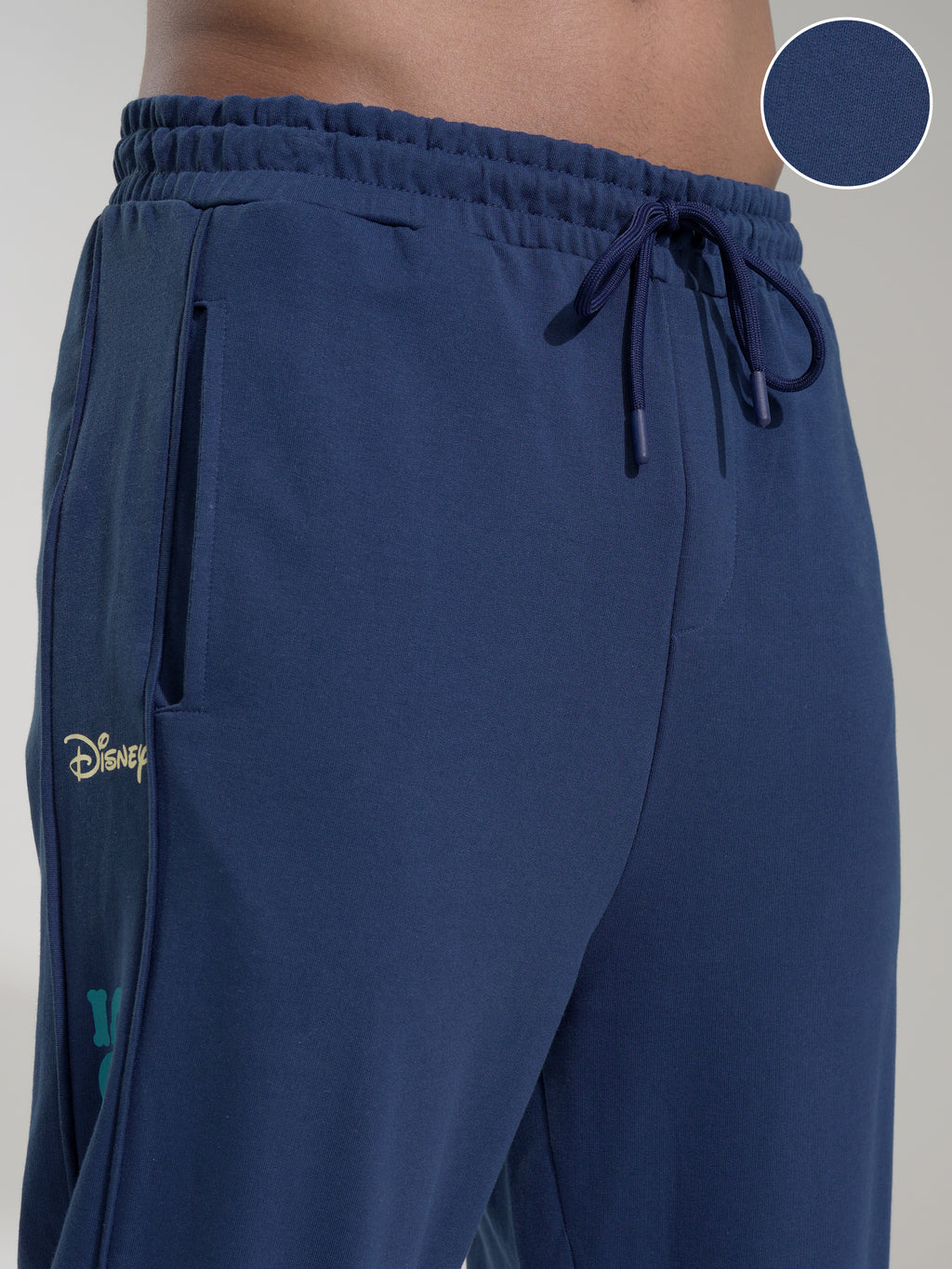 Disney By Highlander Men Navy Blue Pluto Regular Fit Printed Casual Trouser - Navy Blue - Image 5