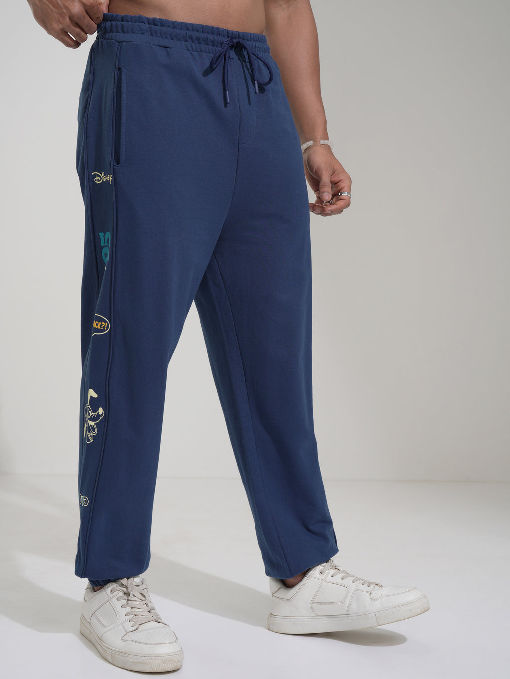 Disney By Highlander Men Navy Blue Pluto Regular Fit Printed Casual Trouser - Navy Blue - Image 6