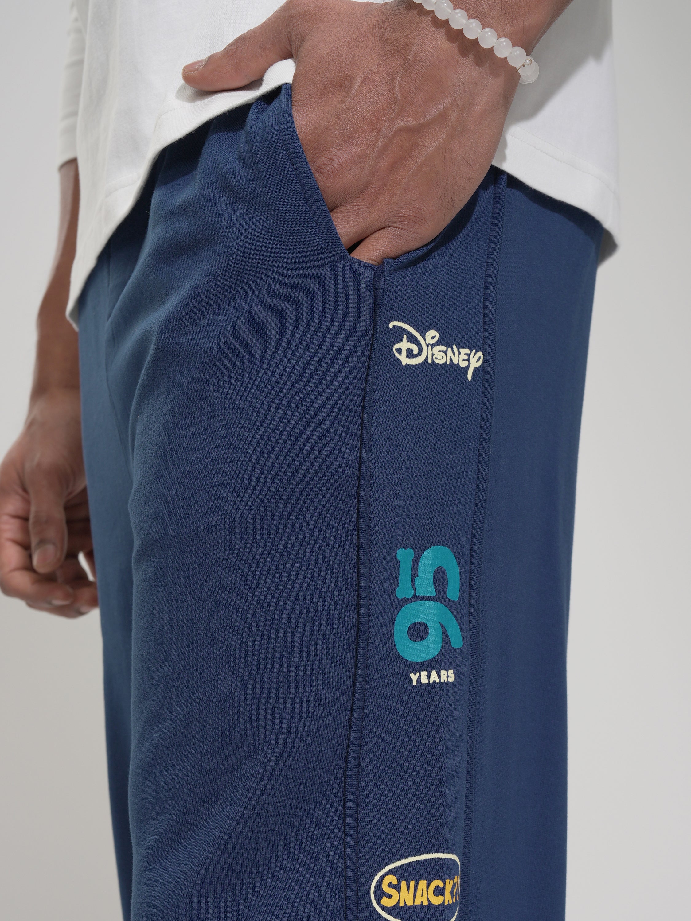 Disney By Highlander Men Navy Blue Pluto Regular Fit Printed Casual Trouser - Navy Blue - Image 7