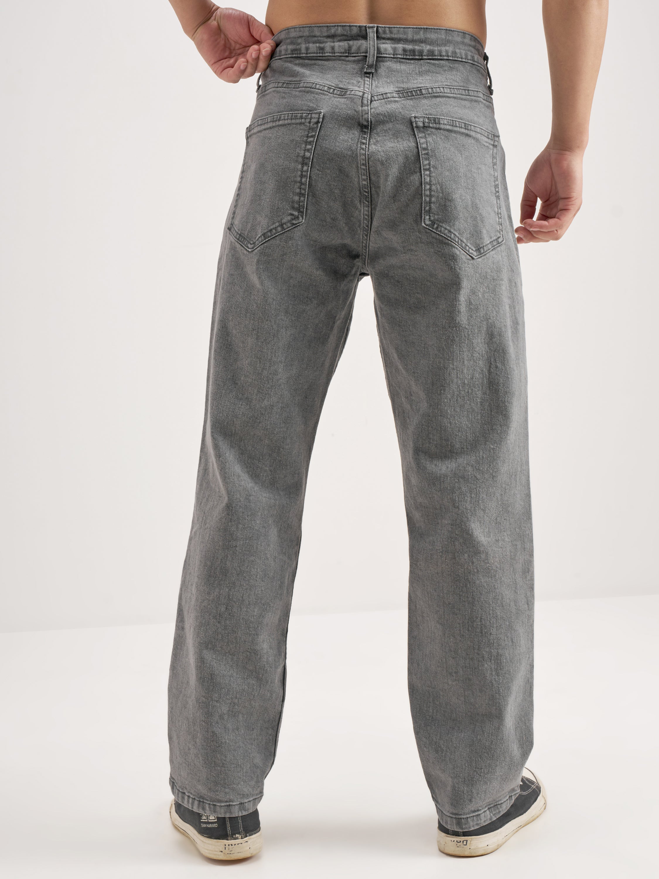 Disney By Highlander Men Grey Mickey Mouse Straight Fit Jeans - Grey - Image 3