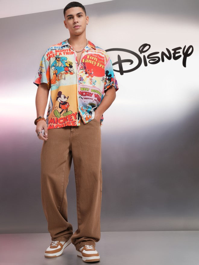 Disney By Highlander Men Multi Mickey And Friends Printed Relaxed Fit Casual Shirt - Multi - Image 2