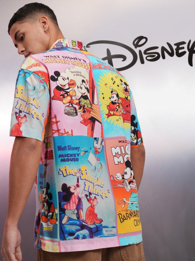 Disney By Highlander Men Multi Mickey And Friends Printed Relaxed Fit Casual Shirt - Multi - Image 3