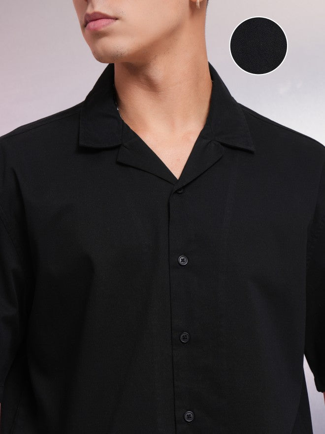 Disney By Highlander Men Black Mickey Mouse Printed Relaxed Fit Casual Shirt - Black - Image 5