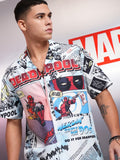 Marvel By Highlander Men Multi Deadpool Printed Relaxed Fit Casual Shirt - Multi - Image 1