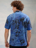 Disney By Highlander Men Blue Mickey Mouse Printed Relaxed Fit Casual Shirt - Blue - Image 1