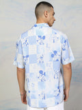 Disney By Highlander Men Blue Mickey Mouse Printed Relaxed Fit Casual Shirt - Blue - Image 1