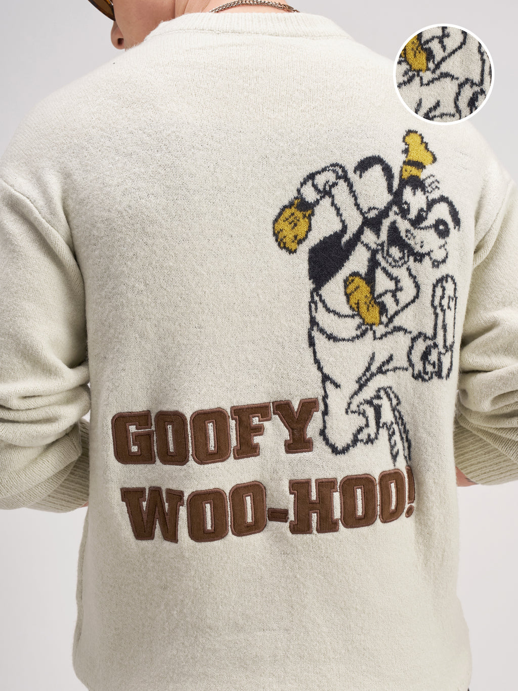 Disney Highlander Men Cream Round Neck Pullover Sweater - Cream - Image 5