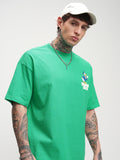 Donald Duck Men Printed Round Neck Oversized Fit T-Shirt - Green - Image 1