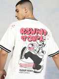 Disney By Highlander Men White Goofy Printed Round Neck T-Shirt - White - Image 1