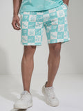 Disney By Highlander Men Blue Mickey Mouse Loose Fit Shorts - Blue - Image 1
