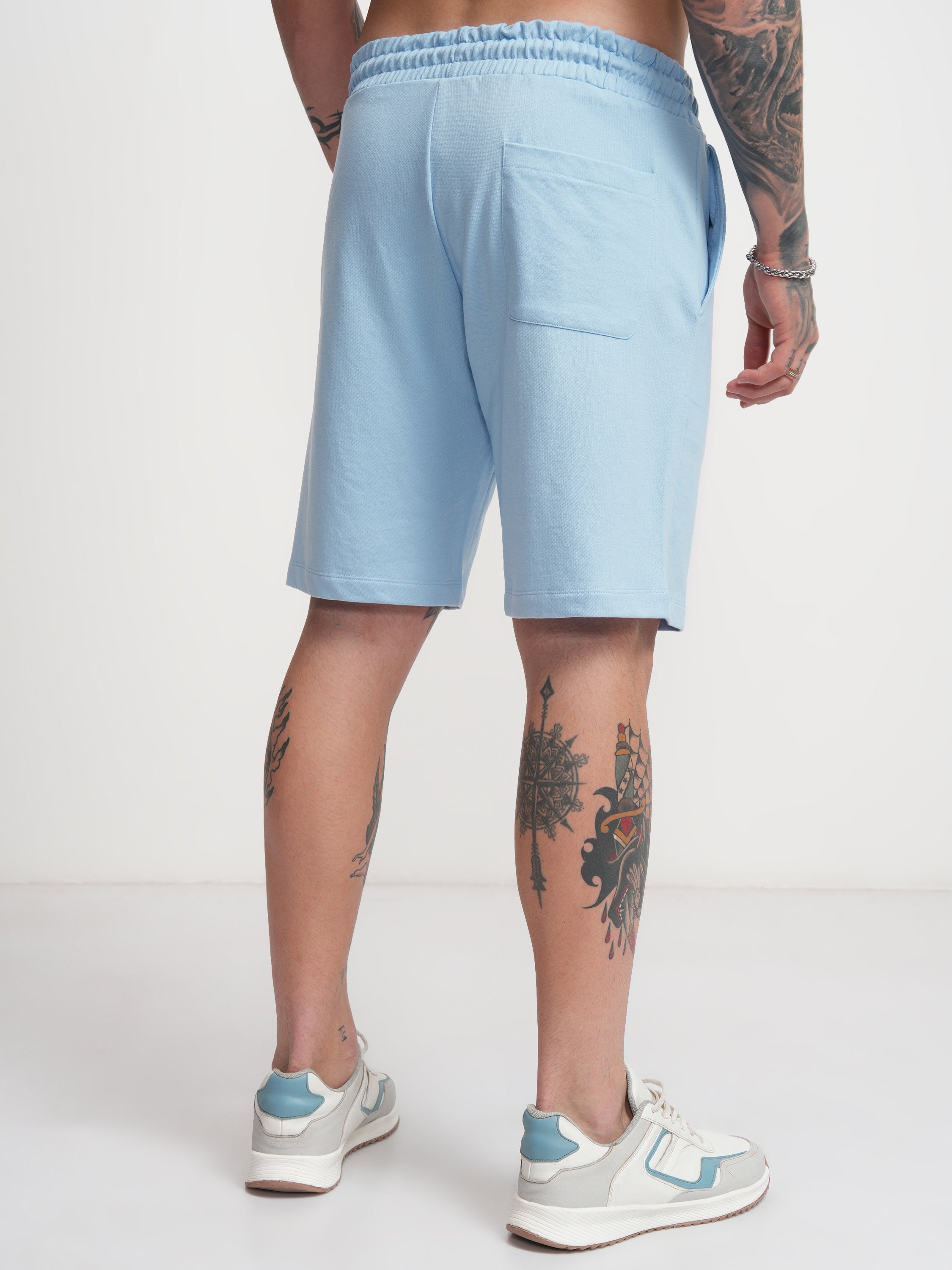 Disney By Highlander Men Blue Mickey Mouse Relaxed Fit Shorts - Blue - Image 3