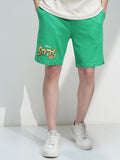 Disney By Highlander Men Green Stitch Relaxed Fit Shorts - Green - Image 1