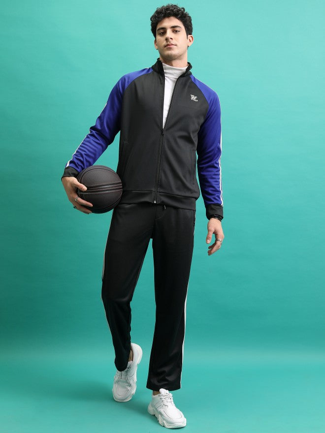 Men Sweatshirt With Trouser Co-Ords - Black - Image 1