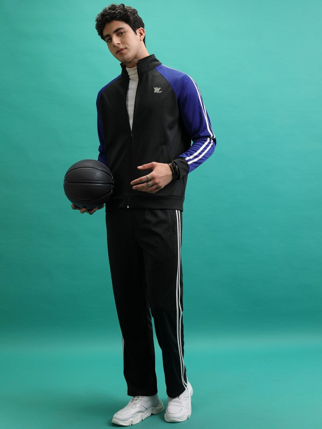 Men Sweatshirt With Trouser Co-Ords - Black - Image 2
