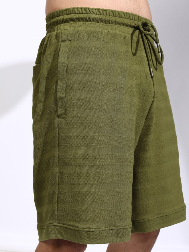 Highlander Men Olive T-Shirt With Shorts Co-Ords - Olive - Image 7