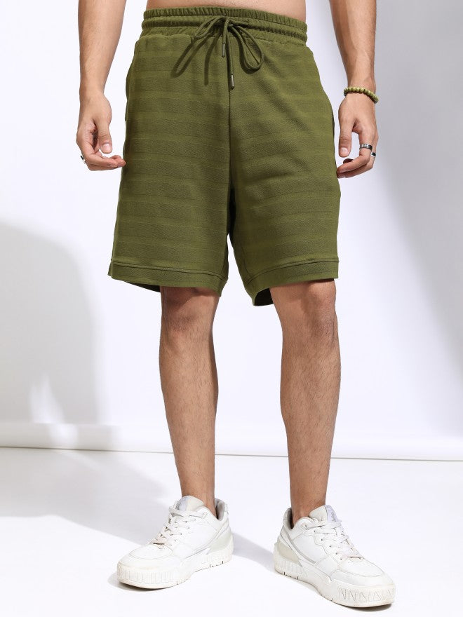 Highlander Men Olive T-Shirt With Shorts Co-Ords - Olive - Image 8