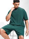 Highlander Men Teal T-Shirt With Shorts Co-Ords - Teal - Image 1