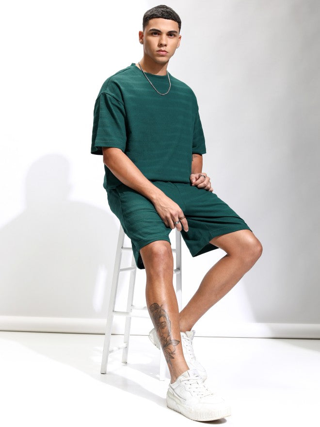 Highlander Men Teal T-Shirt With Shorts Co-Ords - Teal - Image 2