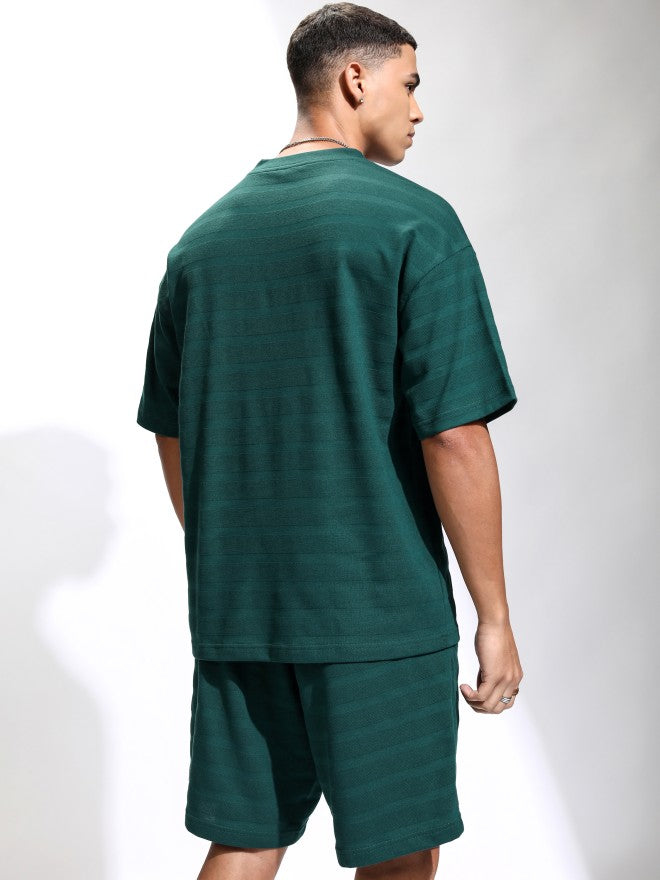 Highlander Men Teal T-Shirt With Shorts Co-Ords - Teal - Image 3