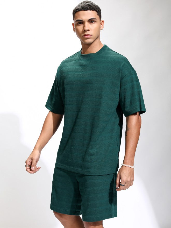 Highlander Men Teal T-Shirt With Shorts Co-Ords - Teal - Image 4