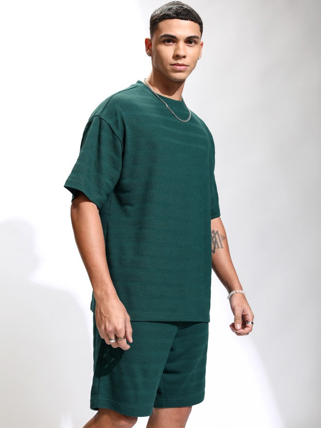Highlander Men Teal T-Shirt With Shorts Co-Ords - Teal - Image 6