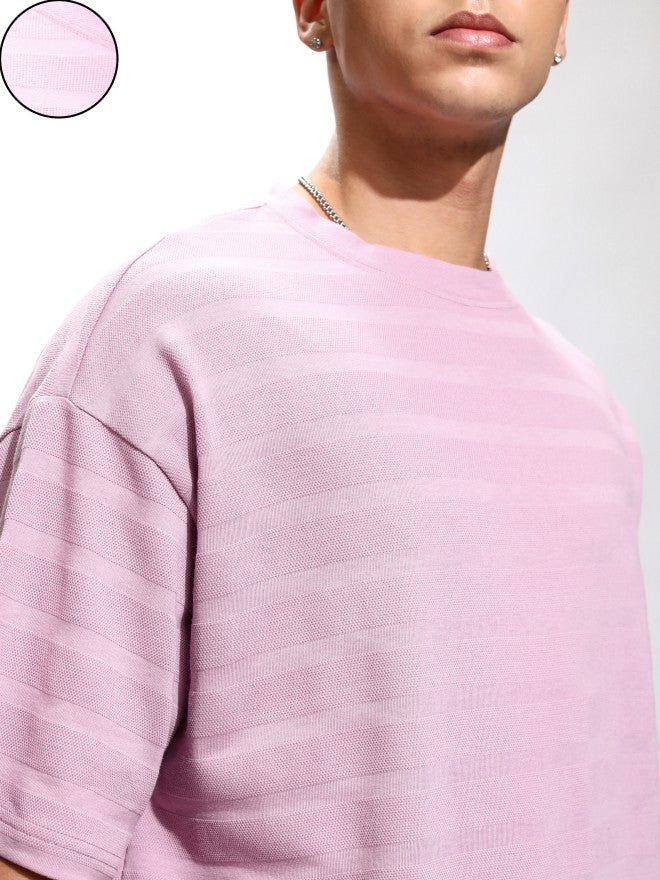 Highlander Men Mauve T-Shirt With Shorts Co-Ords - Mauve - Image 5
