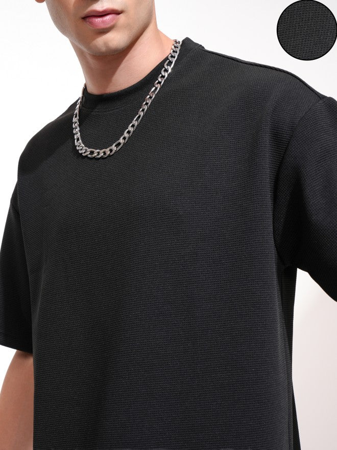 Highlander Men Black T-Shirt With Shorts Co-Ords - Black - Image 5