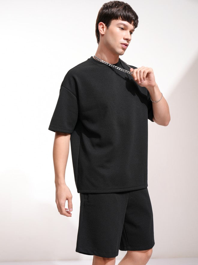 Highlander Men Black T-Shirt With Shorts Co-Ords - Black - Image 6