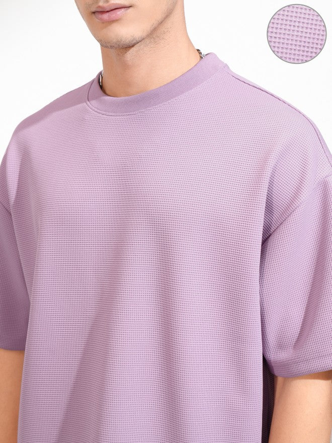 Highlander Men Mauve T-Shirt With Shorts Co-Ords - Mauve - Image 5