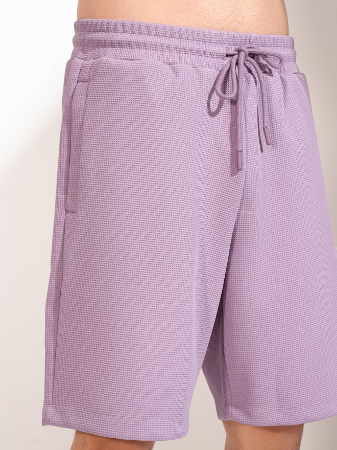 Highlander Men Mauve T-Shirt With Shorts Co-Ords - Mauve - Image 7