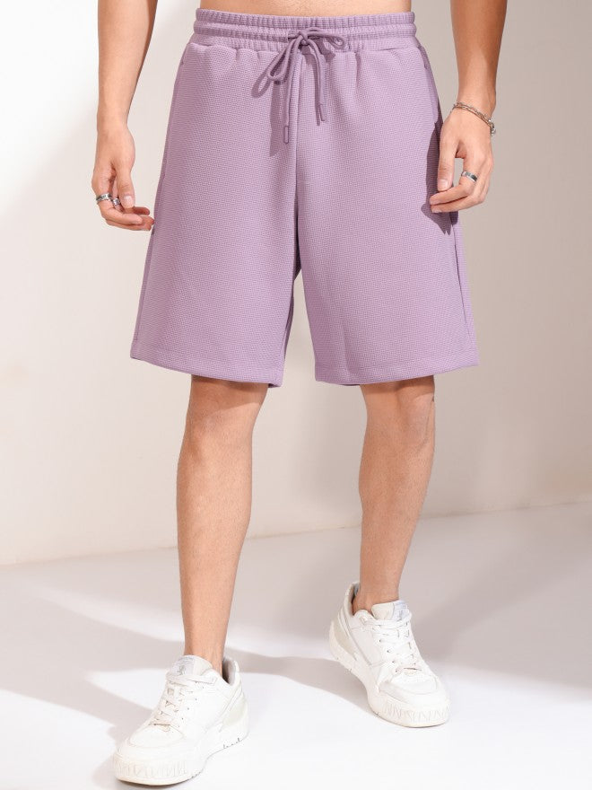 Highlander Men Mauve T-Shirt With Shorts Co-Ords - Mauve - Image 8