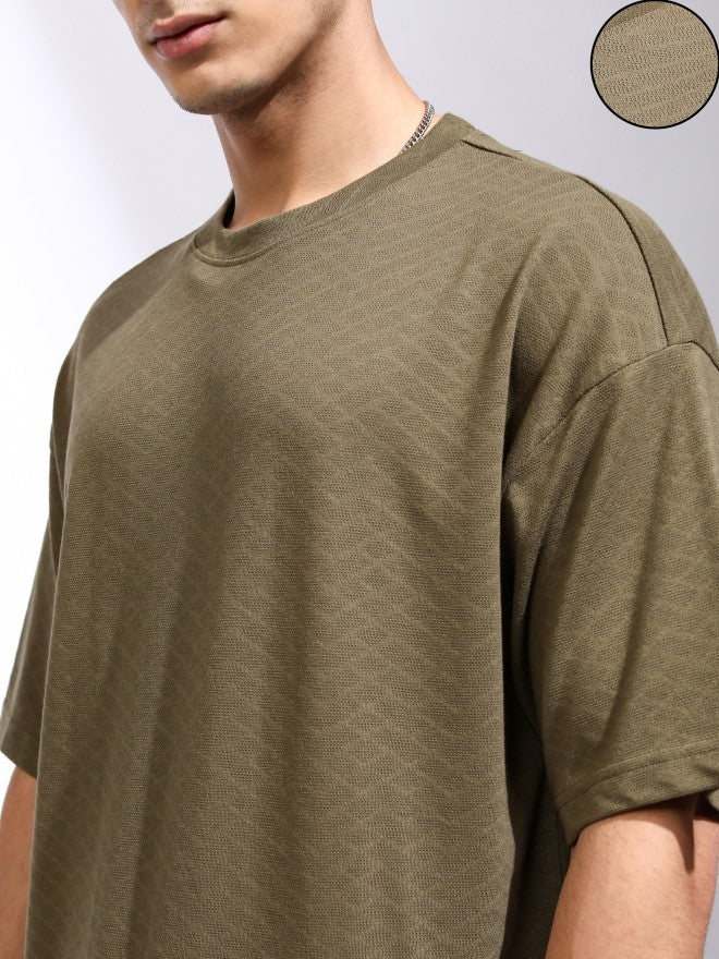 Highlander Men Olive T-Shirt With Shorts Co-Ords - Olive - Image 5
