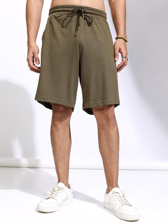 Highlander Men Olive T-Shirt With Shorts Co-Ords - Olive - Image 7