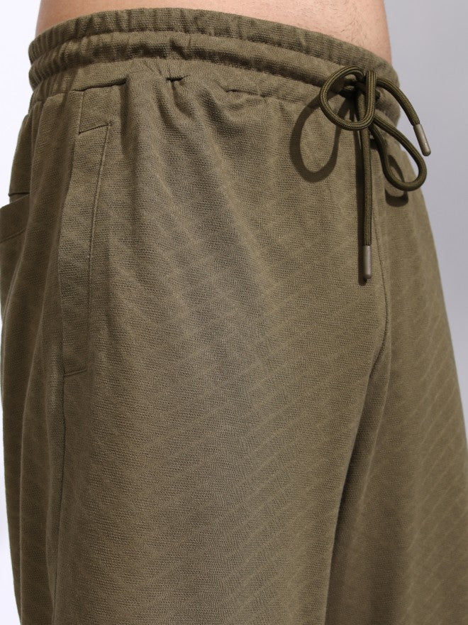 Highlander Men Olive T-Shirt With Shorts Co-Ords - Olive - Image 8