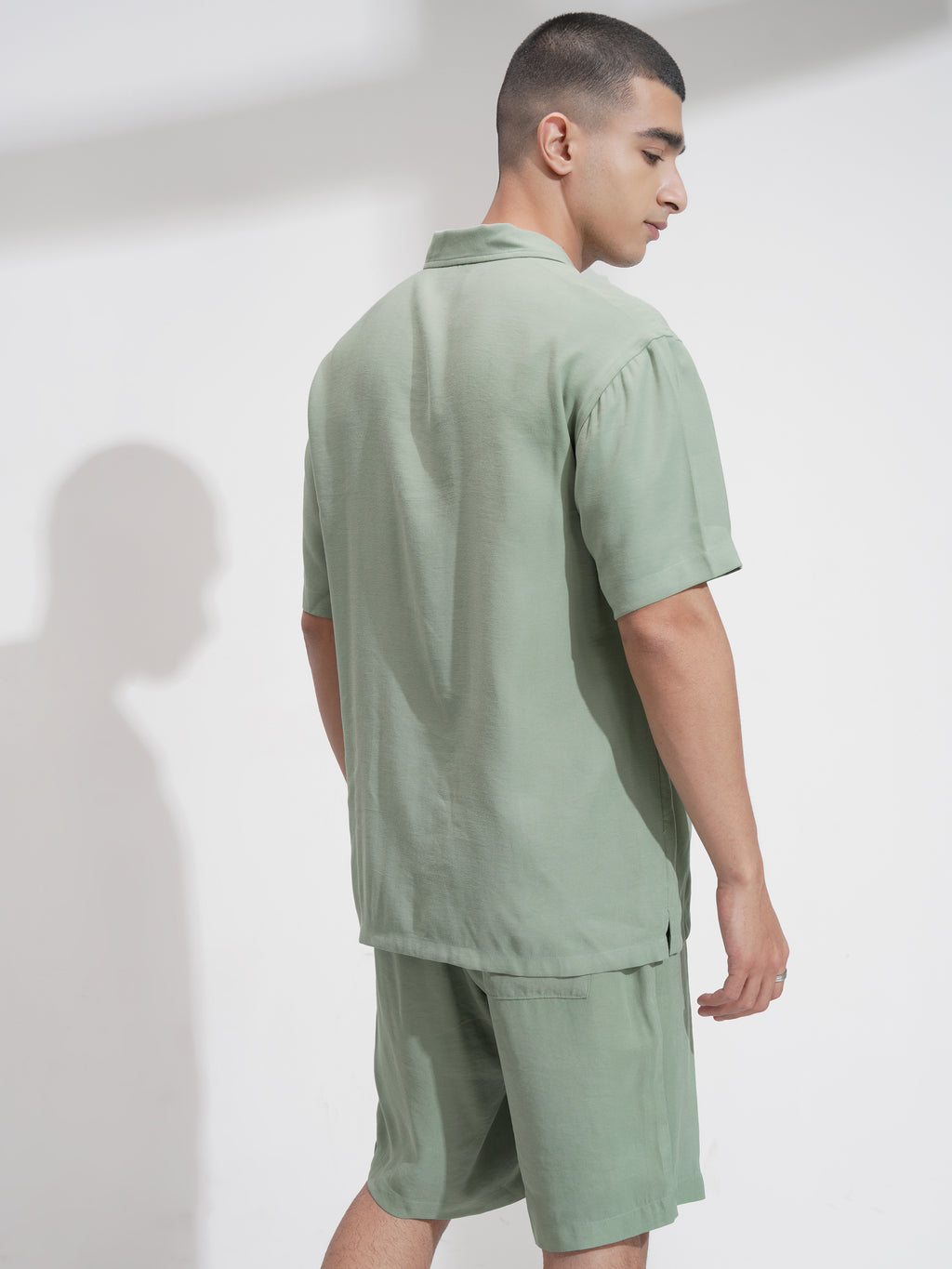 Highlander Men Green Shirt With Shorts Co-Ords - Green - Image 3