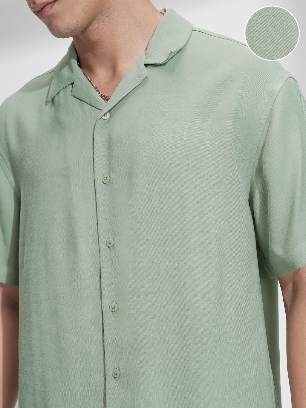 Highlander Men Green Shirt With Shorts Co-Ords - Green - Image 5