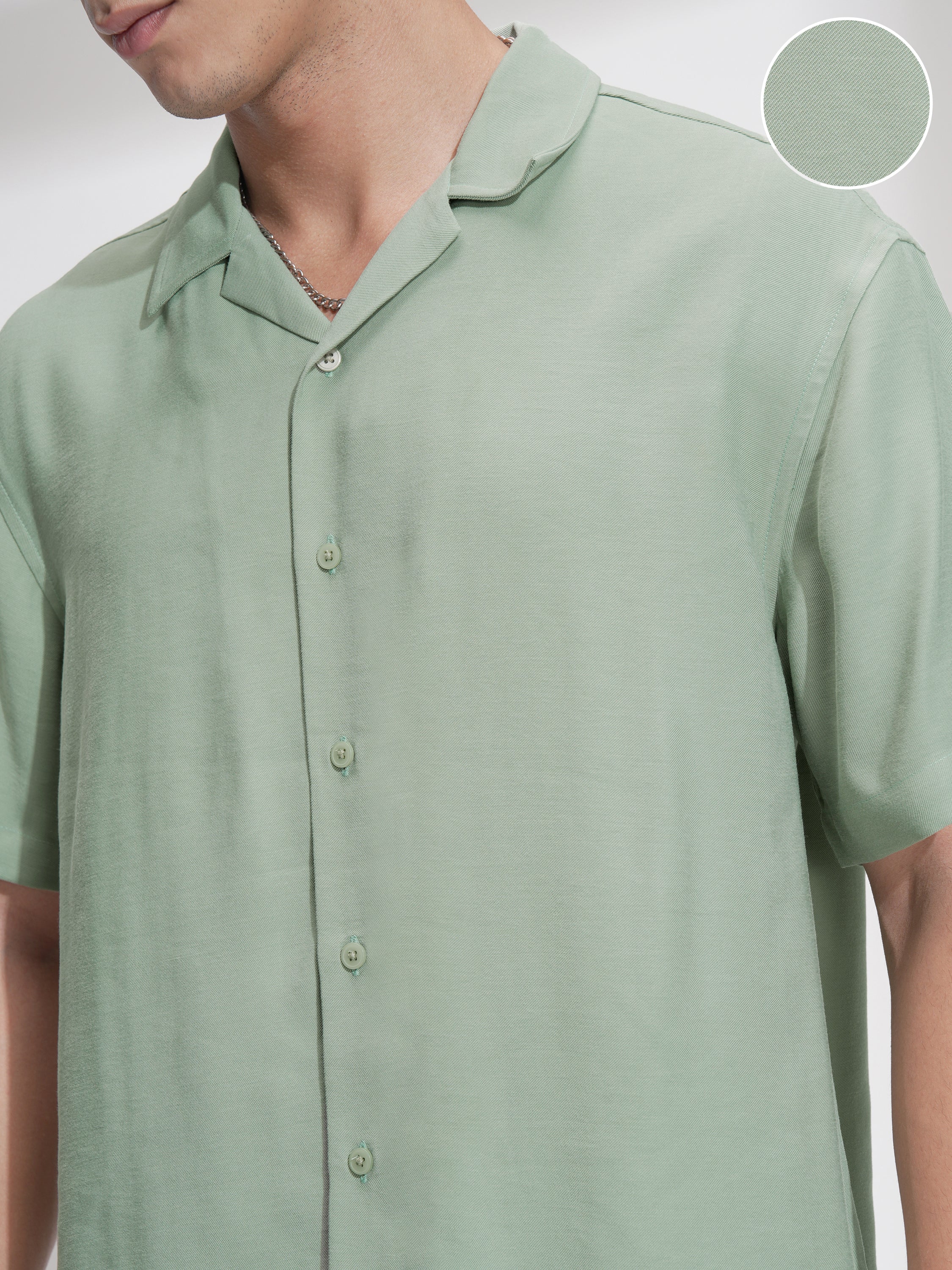 Highlander Men Green Shirt With Shorts Co-Ords - Green - Image 5