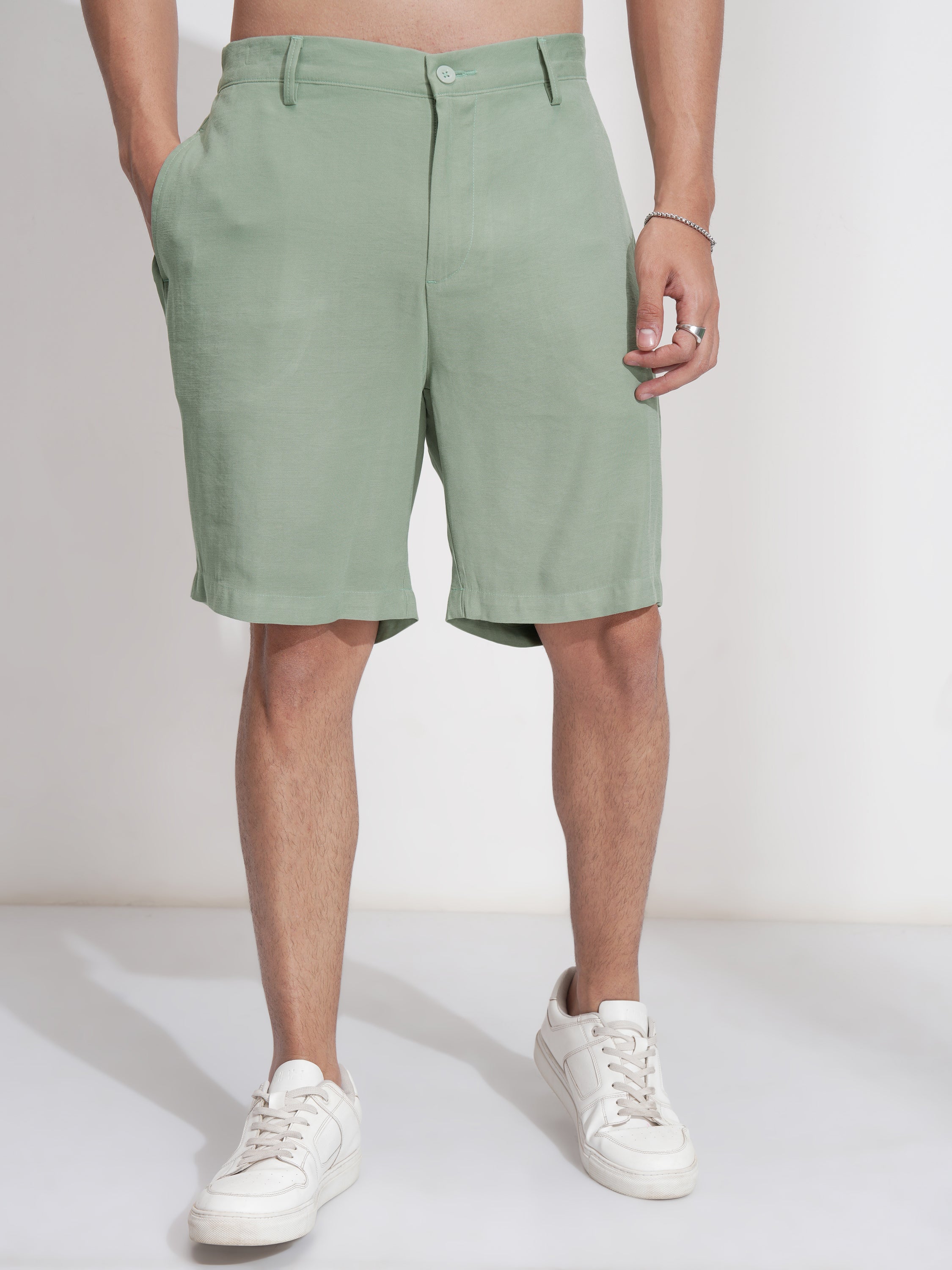 Highlander Men Green Shirt With Shorts Co-Ords - Green - Image 8