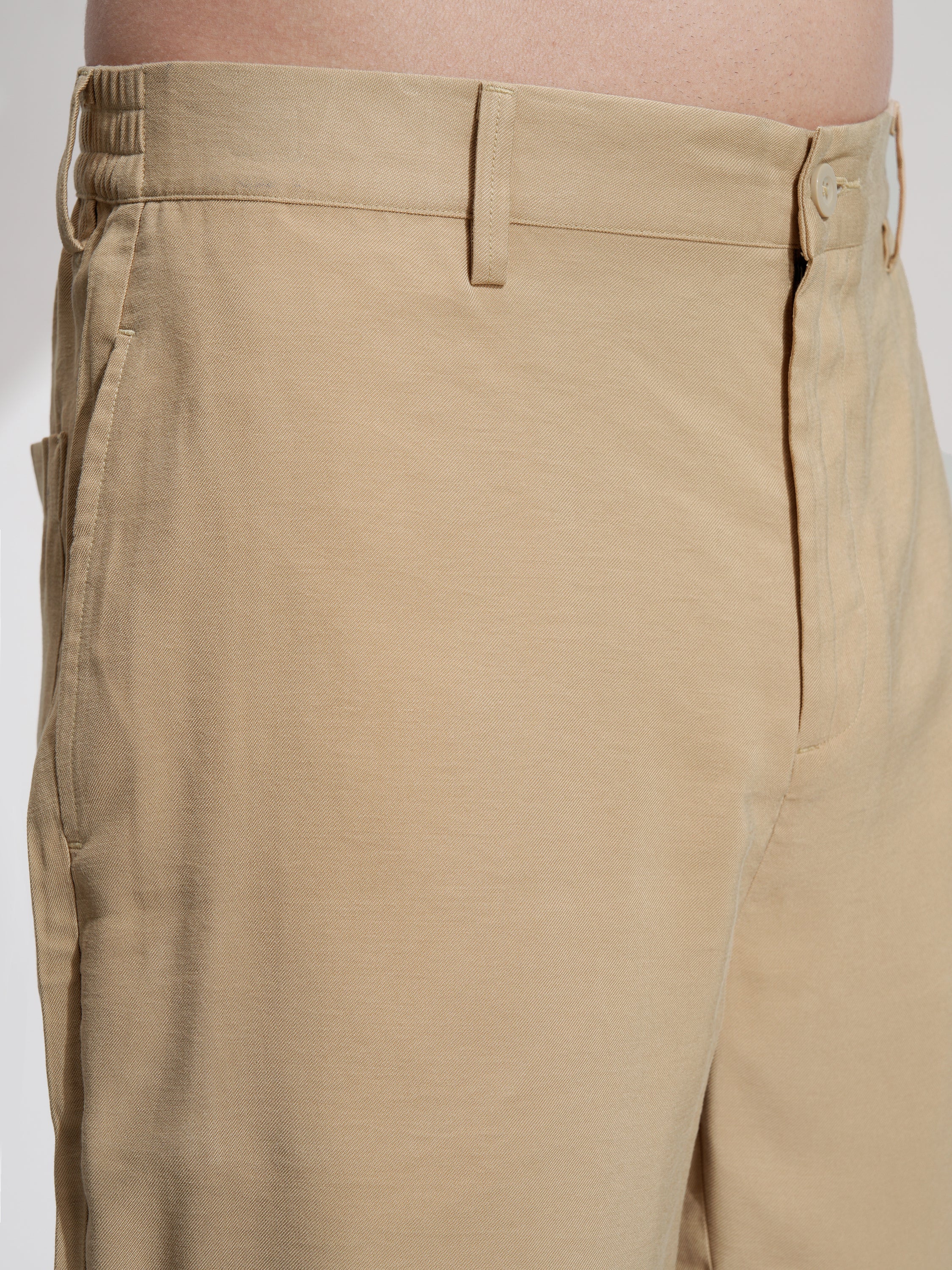 Highlander Men Khaki Shirt With Shorts Co-Ords - Khaki - Image 7