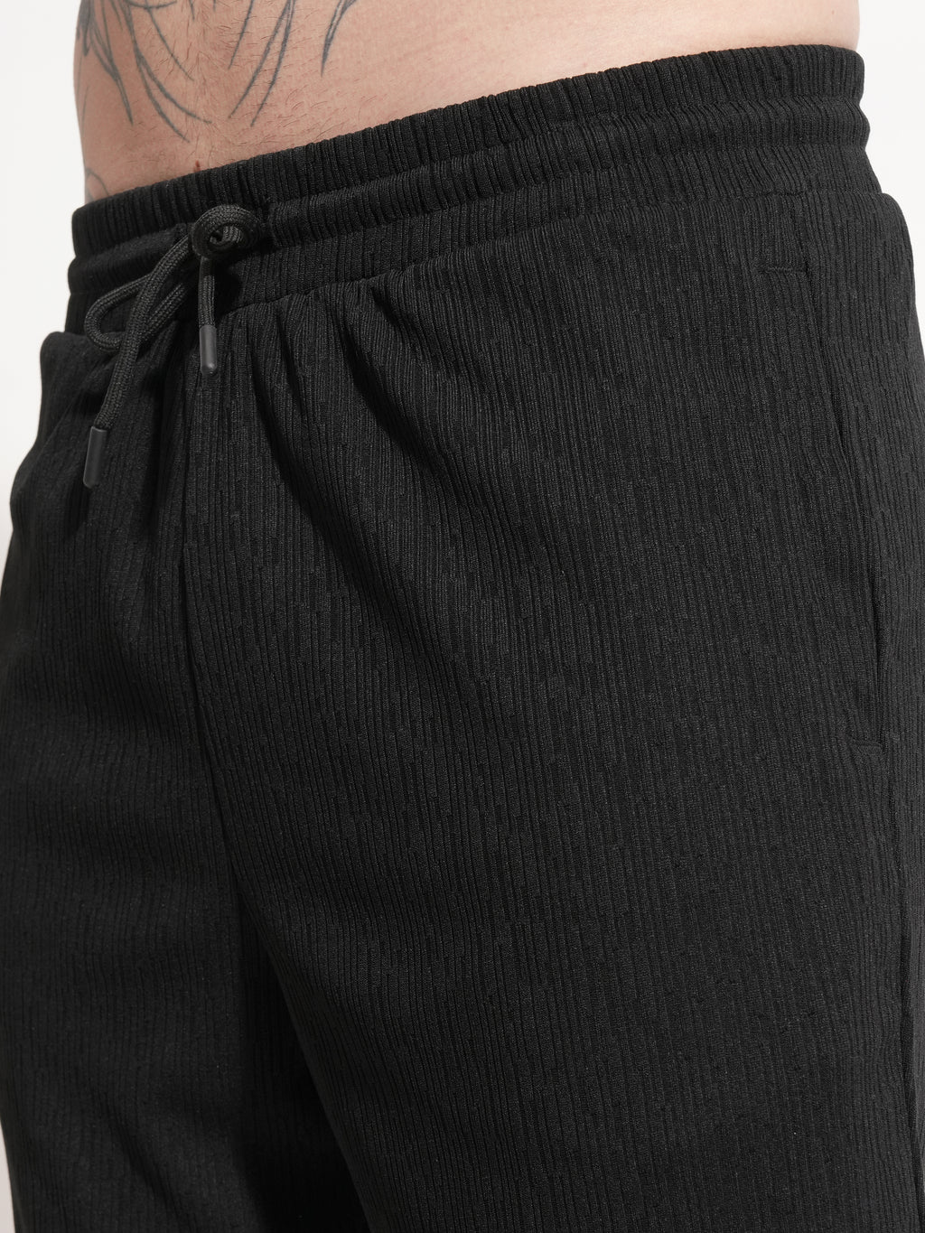 Highlander Men Black T-shirt With Shorts Co-Ords - Black - Image 8