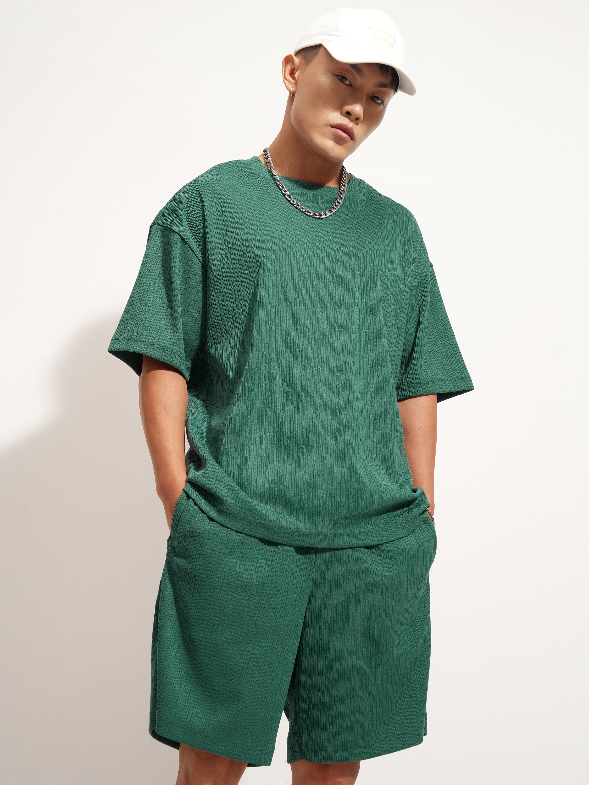 Highlander Men Teal T-Shirt With Shorts Co-Ords - Teal - Image 1