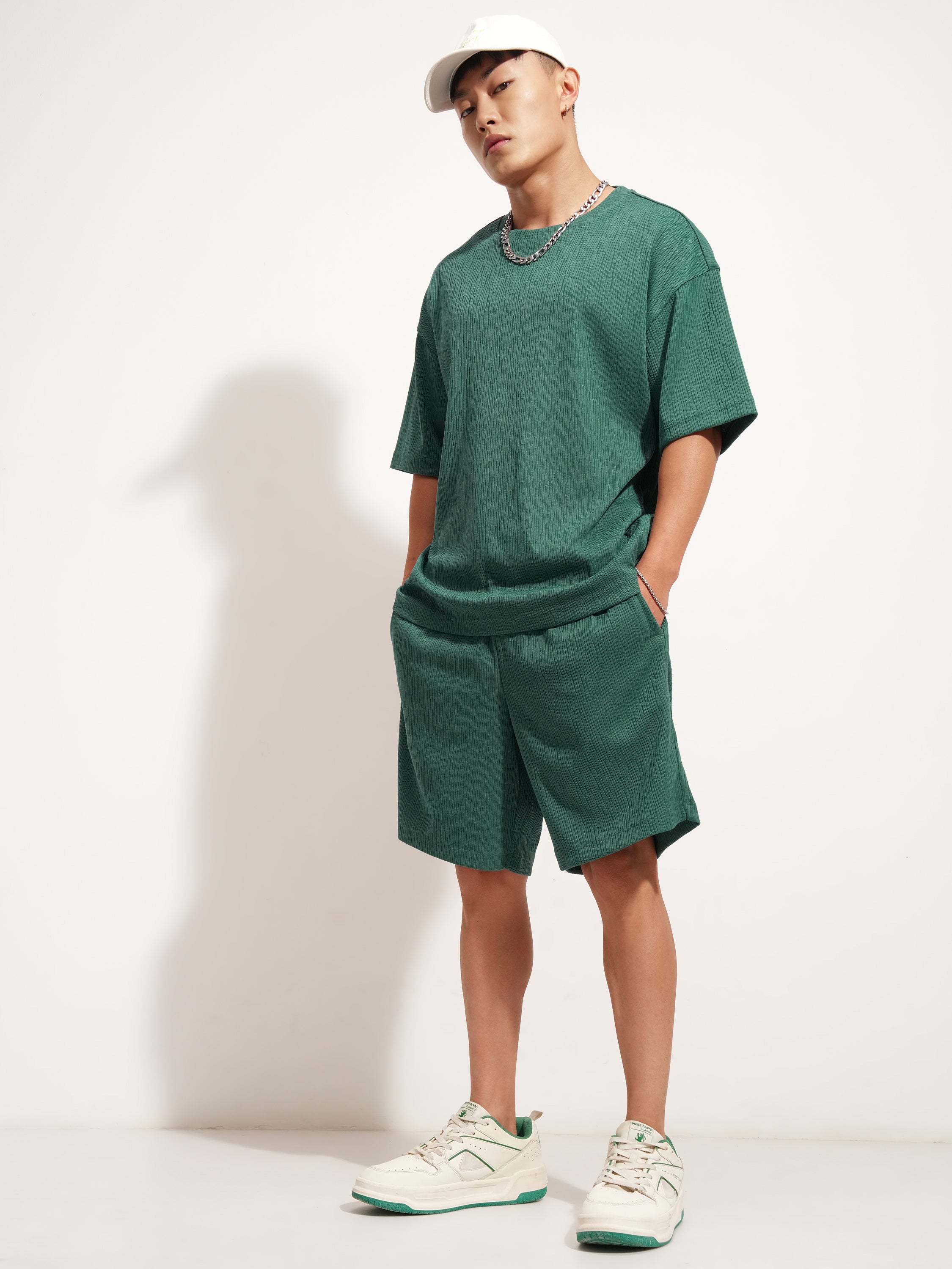 Highlander Men Teal T-Shirt With Shorts Co-Ords - Teal - Image 2
