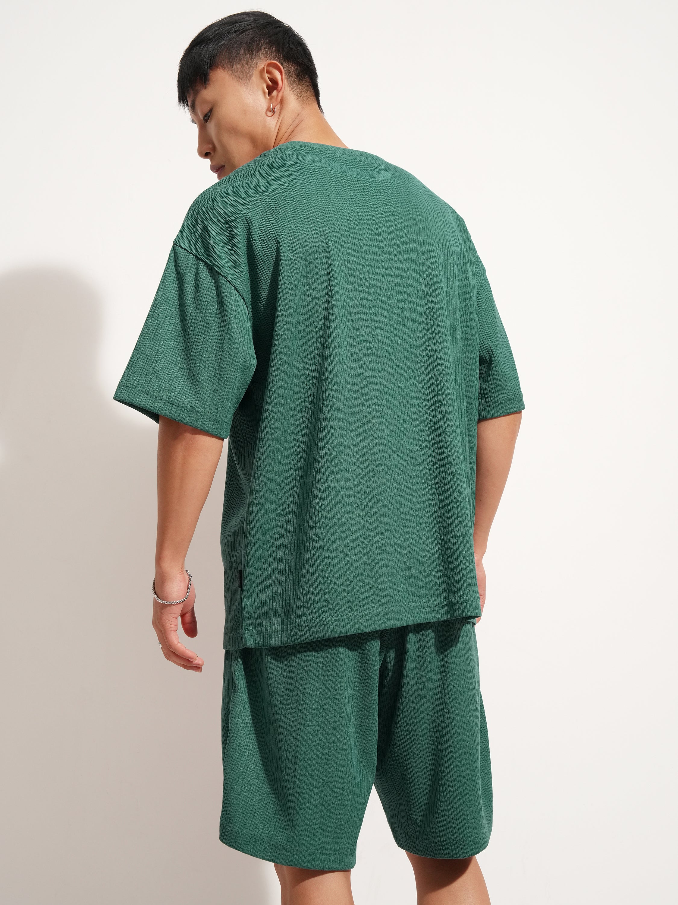 Highlander Men Teal T-Shirt With Shorts Co-Ords - Teal - Image 3