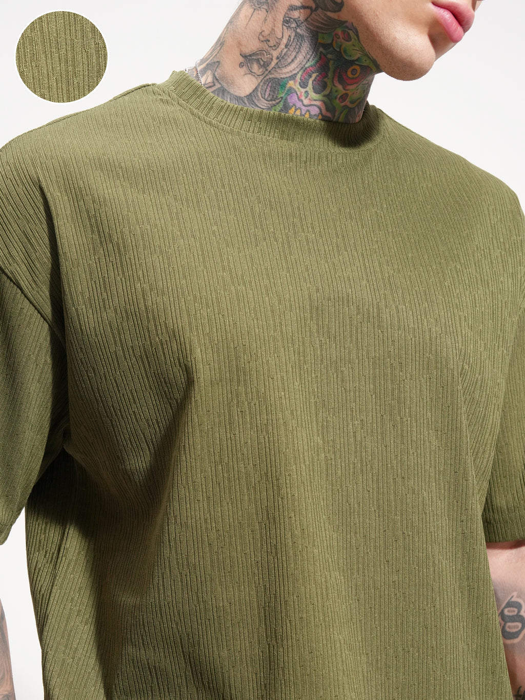 Highlander Men Olive T-shirt With Shorts Co-Ords - Olive - Image 5